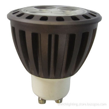 4/5W GU10 LED Spotlight Bulb with 85 to 265V AC Input Voltage and Aluminum Housing